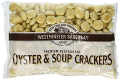 Westminster Bakers Co New England Oyster Crackers, 3-pack, crisp texture perfect for soups.