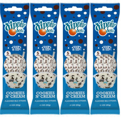 Whatever Brands USA Dippin’ Dots Cookies N’ Cream milk straws 4-pack, ideal for school lunches.