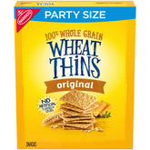 Wheat Thins Original box front showing a party size option for gatherings