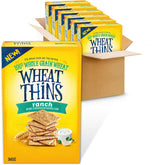 Wheat Thins Ranch Crackers packaging front, bulk snack option for gatherings