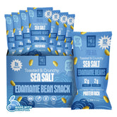 Where You Bean Edamame Sea Salt bag shows crunchy protein-rich snack