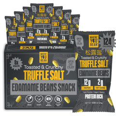 Where You Bean Edamame Truffle Salt snack pack 8, convenient protein boost.