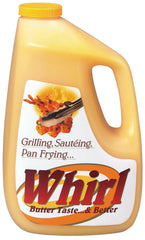 Whirl Butter Flavored Oil bottle on counter showcasing rich butter aroma.