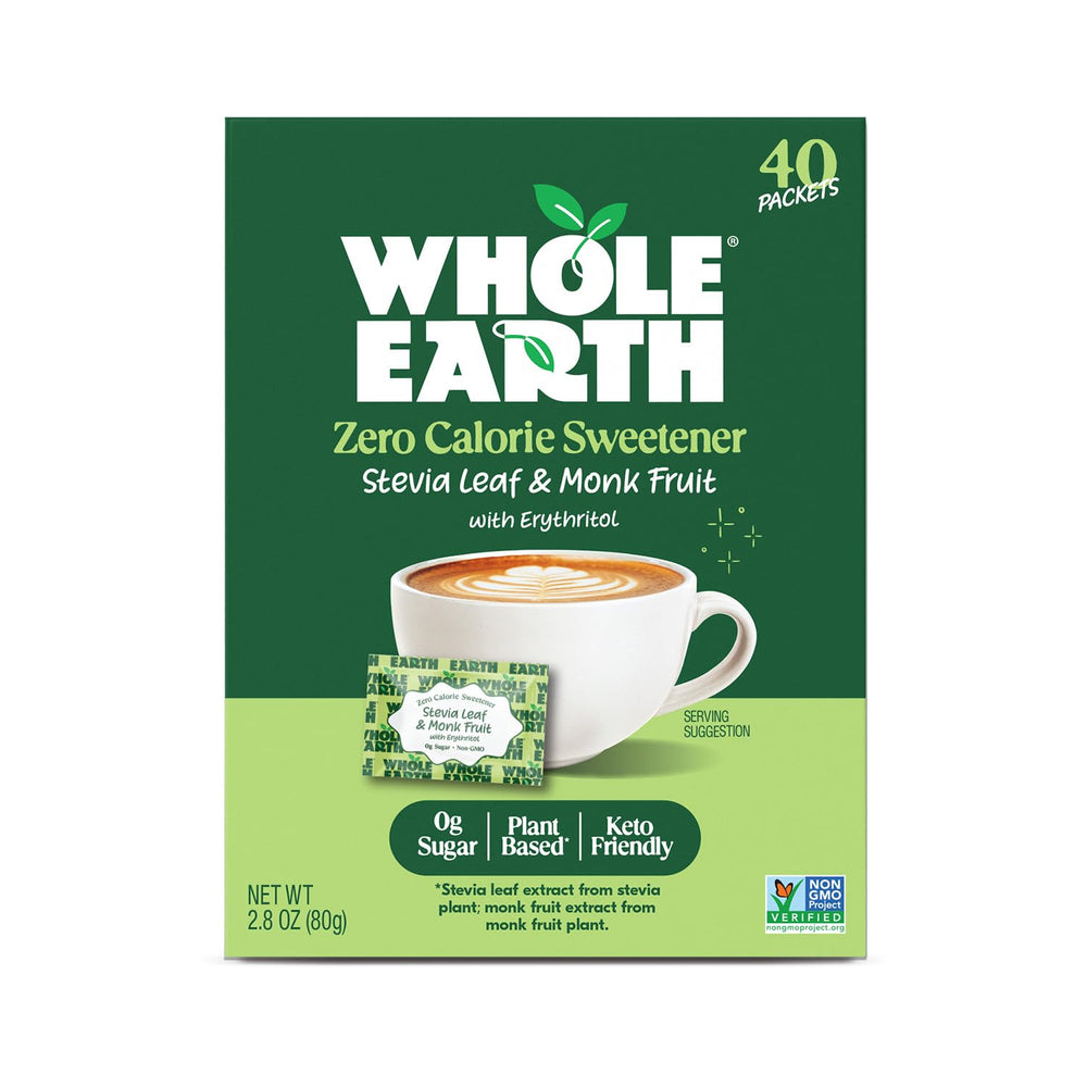 Whole Earth Nature Sweet packets add sugar-free sweetness to tea or coffee