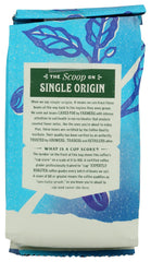 Whole Foods Market decaf Ethiopia coffee label showing sustainability certification