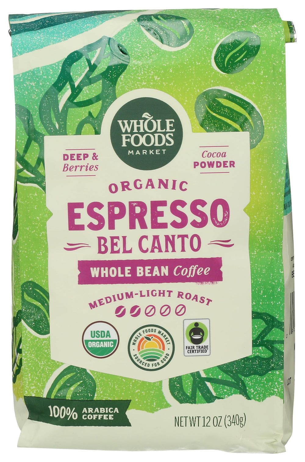 Whole Foods Market Espresso Bel Canto beans for a smooth, versatile base.