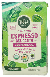 Whole Foods Market Espresso Bel Canto beans for a smooth, versatile base.