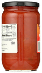 Whole Foods Market marinara sauce label highlighting Non-GMO and no sugar added
