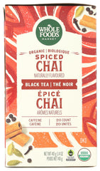 Whole Foods Market Organic Black Tea and Spices Blend with a fragrant aroma