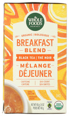 Whole Foods Market Organic Black Tea leaves create a smooth, crisp base