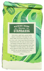Whole Foods Market organic decaf ground coffee close-up highlighting aroma and notes.