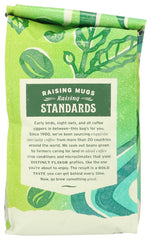 Closeup of Whole Foods Market Organic Early Bird Blend coffee beans