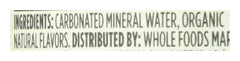 Whole Foods Market Organic Italian Lime Sparkling Water pour captures lively effervescence.