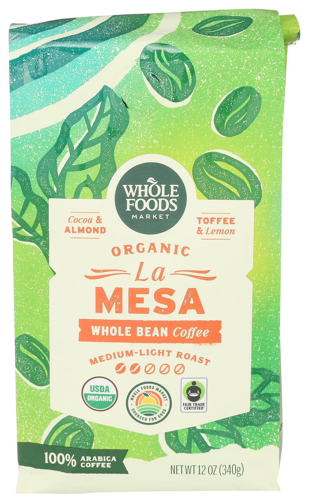 Whole Foods Market Organic La Mesa coffee pack shot, ideal for your morning ritual.