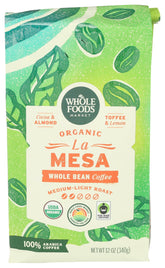 Whole Foods Market Organic La Mesa coffee pack shot, ideal for your morning ritual.