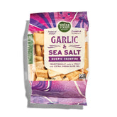 Whole Foods Market Rustic Italian Crackers Garlic & Sea Salt with crisp texture, ideal for cheese pairings.