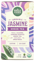 Whole Foods Market Green Jasmine Organic aroma wafts for a calming tea moment.