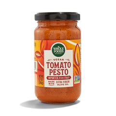 Whole Foods Market vegan tomato pesto jar for easy pasta nights