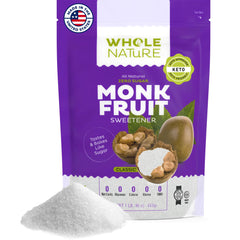 Whole Nature monk fruit sweetener granulated 1lb ideal for baking and cup-for-cup sweetness