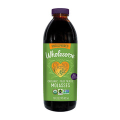 Wholesome Blackstrap Molasses bottle on the counter, ideal for baking.