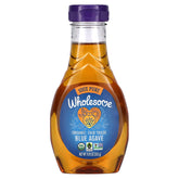 Wholesome Blue Agave Nectar bottle showcases premium natural sweetener ideal for cocktails and baking.