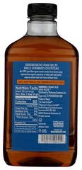 Wholesome Blue Agave bottle on shelf with recyclable green packaging emphasizes sustainability.