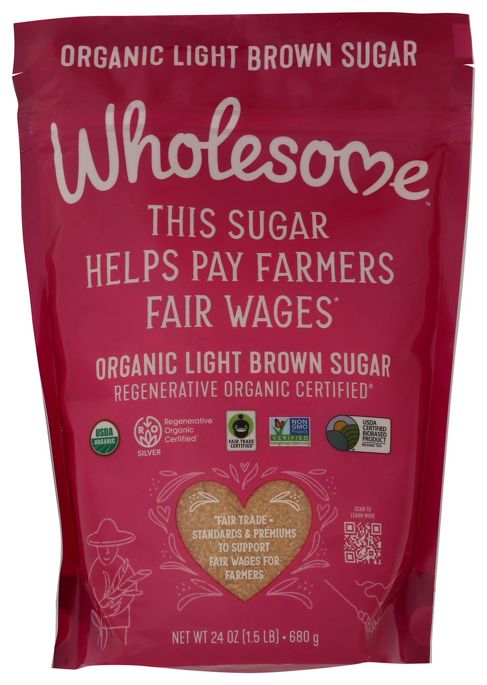 Wholesome light brown sugar packaged in a jar, ideal for baking and everyday sweetness.