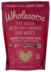 Wholesome light brown sugar packaged in a jar, ideal for baking and everyday sweetness.