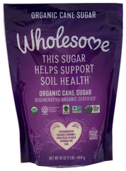 Wholesome Organic Cane Sugar 16 oz pack, ideal for everyday baking
