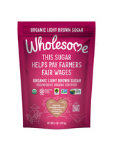 Wholesome Organic Light Brown Sugar bag ready for baking
