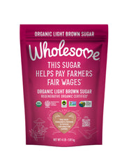 Wholesome Organic Light Brown Sugar bag ready for baking