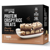 Wholesome Provisions protein crispy rice treats pack front for portable snack