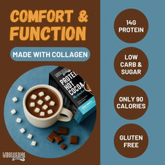 Wholesome Provisions Protein Hot Chocolate with mini marshmallows for cozy treats