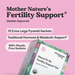 Wholesome Story Organic Fertility Tea brew cup with soothing aroma during steep.