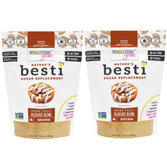 Wholesome Yum Besti Brown Sugar Substitute packaging on shelf, keto-friendly sweetness for your pantry.