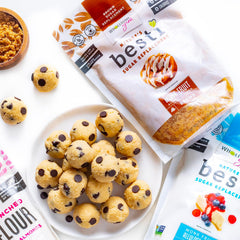 Wholesome Yum Besti Brown Sugar Substitute spoon dipping shows smooth blend for easy measuring.