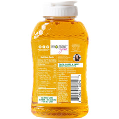 Wholesome Yum jalapeno honey substitute glaze adds sweet heat to meals.
