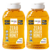 Wholesome Yum Zero Sugar Honey Substitute bottle highlights natural sweetness for tea and toast.