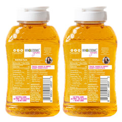 Wholesome Yum Zero Sugar Honey Substitute label highlights monk fruit and allulose blend.