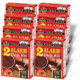 Wick Fowler's 2 Alarm Chili Kit front box view with authentic Texas flavor ready for cooking.