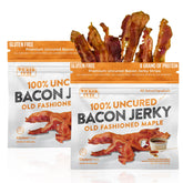 Wicked Cutz Old Fashioned Maple Bacon Jerky packaging showcases US-made quality.