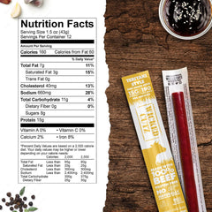 15g protein per Wicked Cutz Teriyaki Beef Stick for energy support
