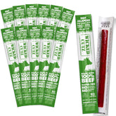 Wicked Cutz Volcanic Jalapeno beef stick packaging shows a gluten-free protein snack option.