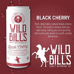 Wild Bill's Black Cherry Soda being poured into a glass for tasting