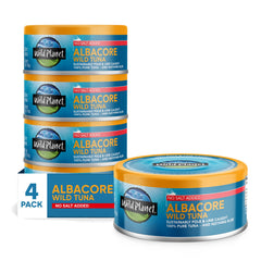 Wild Planet albacore tuna steak with pull tab for quick meals
