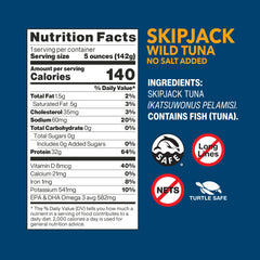 Wild Planet no-salt-added tuna can showing a low-sodium option for versatile cooking.