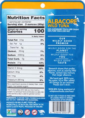 Wild Planet Pouch Tuna Wild Albacore on salad showcasing easy, protein-rich lunch