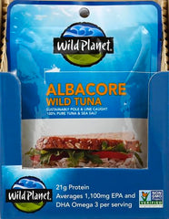 Wild Planet Pouch Tuna Wild Albacore open pouch reveals tender flakes for quick meals