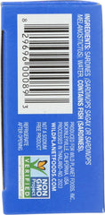 Wild Planet Sardines Wild Water Ns on crackers, simple protein snack.