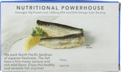 Wild Planet Sardines Wild Water Ns served in a bowl, ideal for salads and pasta.